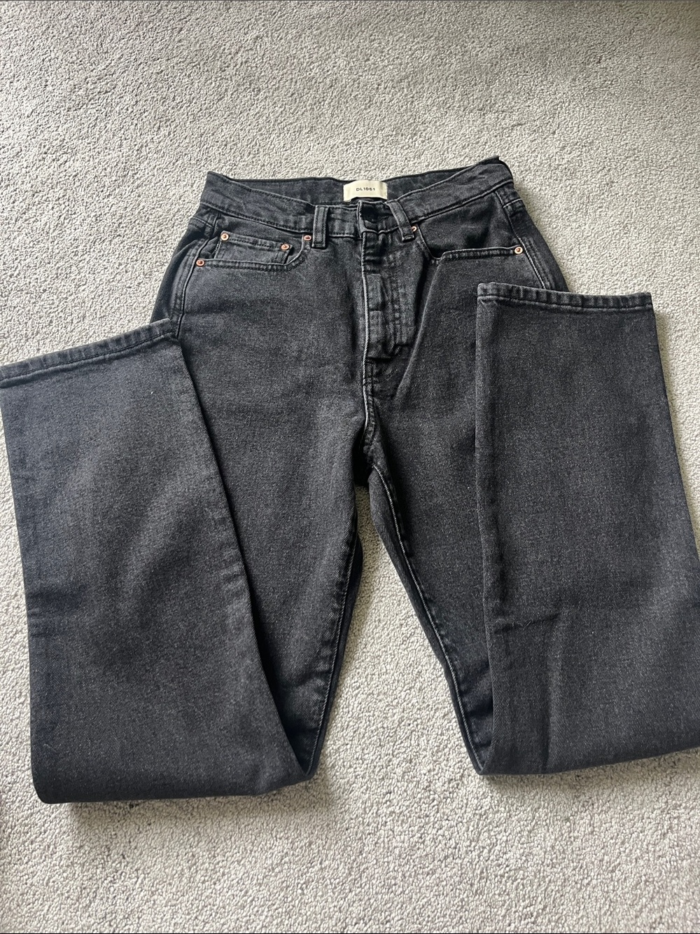 Straight Leg Black Jeans - Women